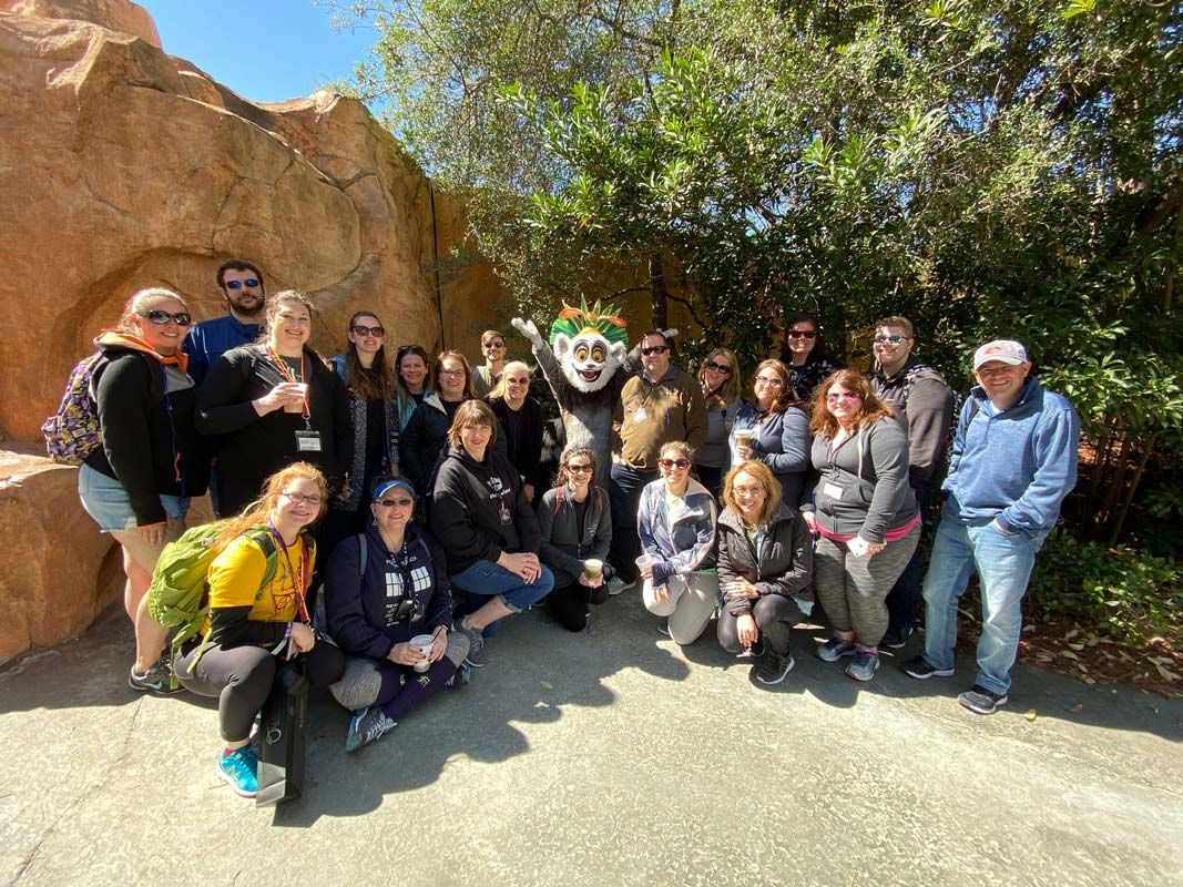 M&M Magical Adventures Team Photo Madagascar King Julien