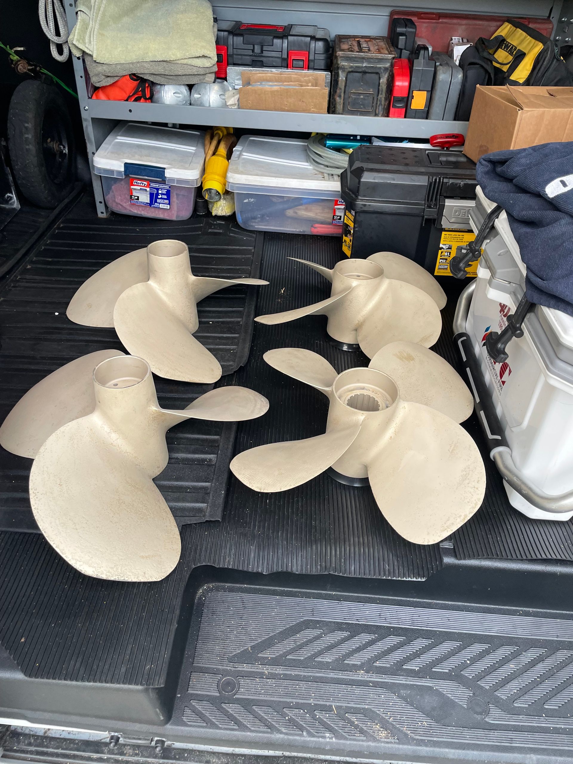 A Bunch of Propellers are in the Back of a Ban — Palm Harbor, FL — Ozona Dive Service