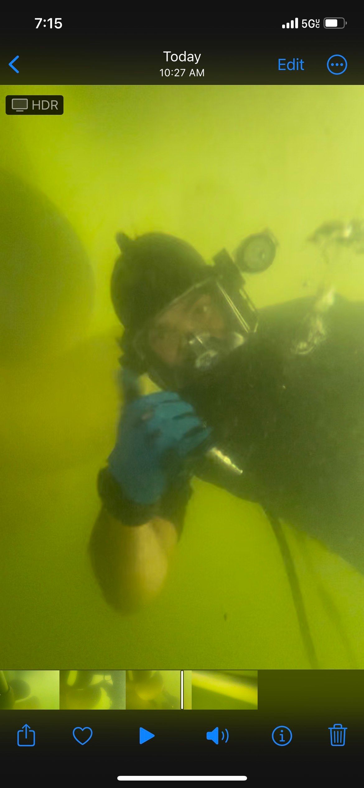 A Man Wearing a Scuba Diving Suit Underwater — Palm Harbor, FL — Ozona Dive Service