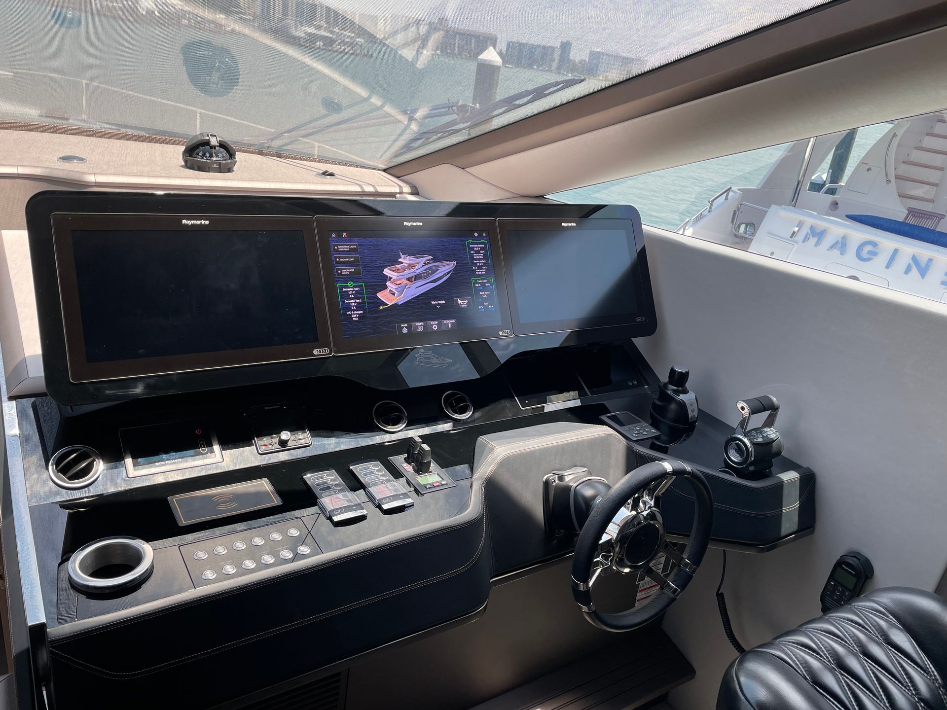 Large Boat Steering Wheel and Controls — Palm Harbor, FL — Ozona Dive Service