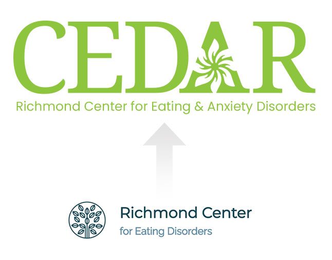A logo for cedar richmond center for eating and anxiety disorders