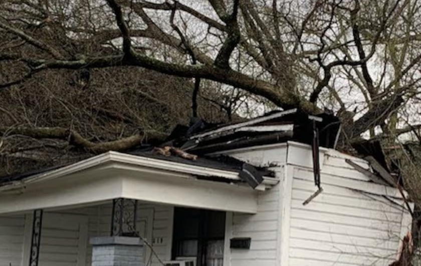 damaged house exterior