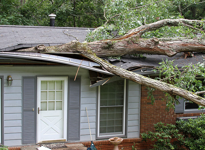 damaged house exterior