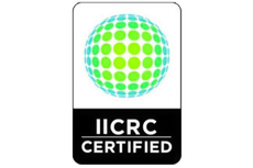 A logo that says iicrc certified on it