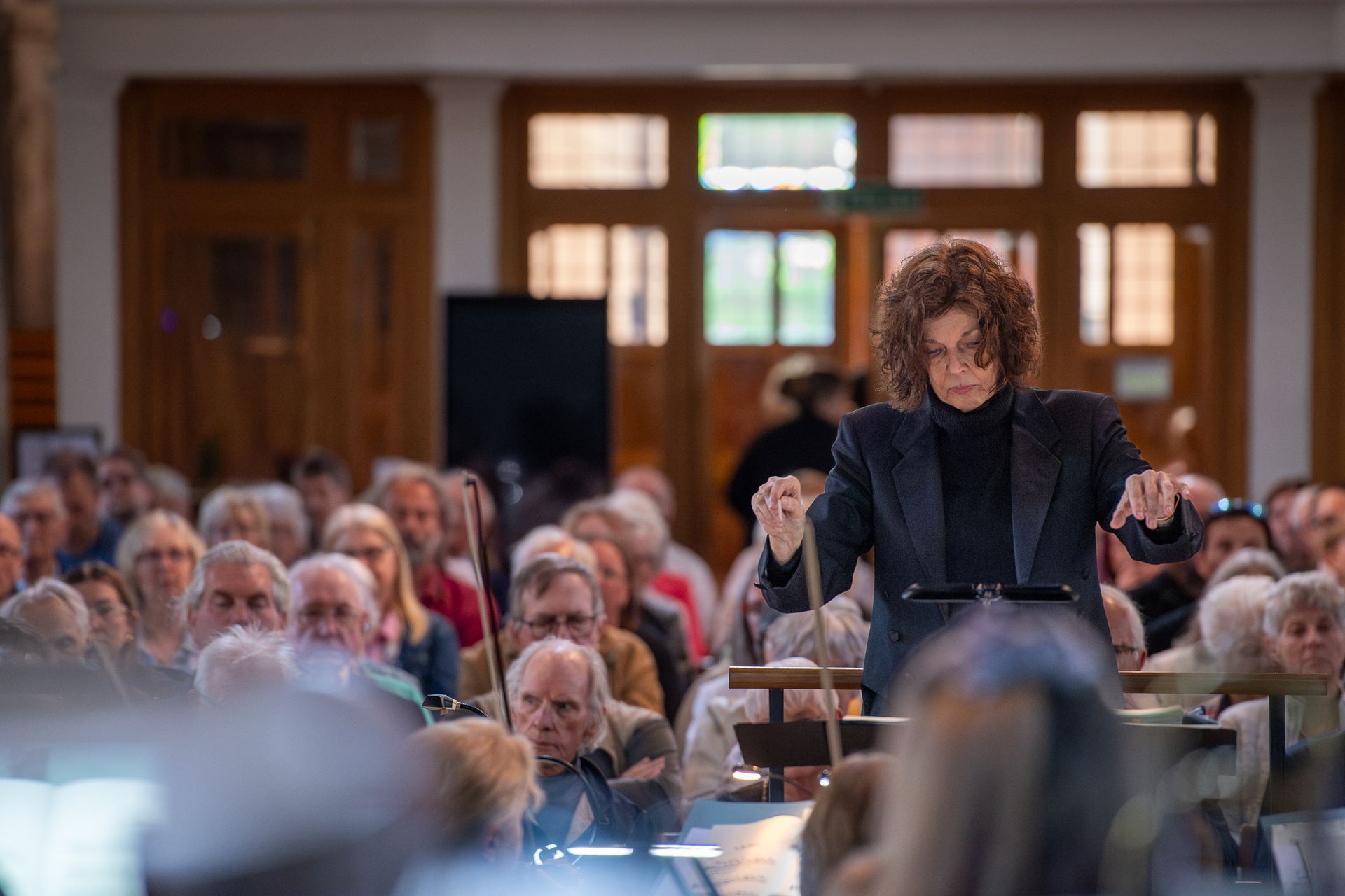 Susan Grant - our current Musical Director conducting our last concert in May 2024.