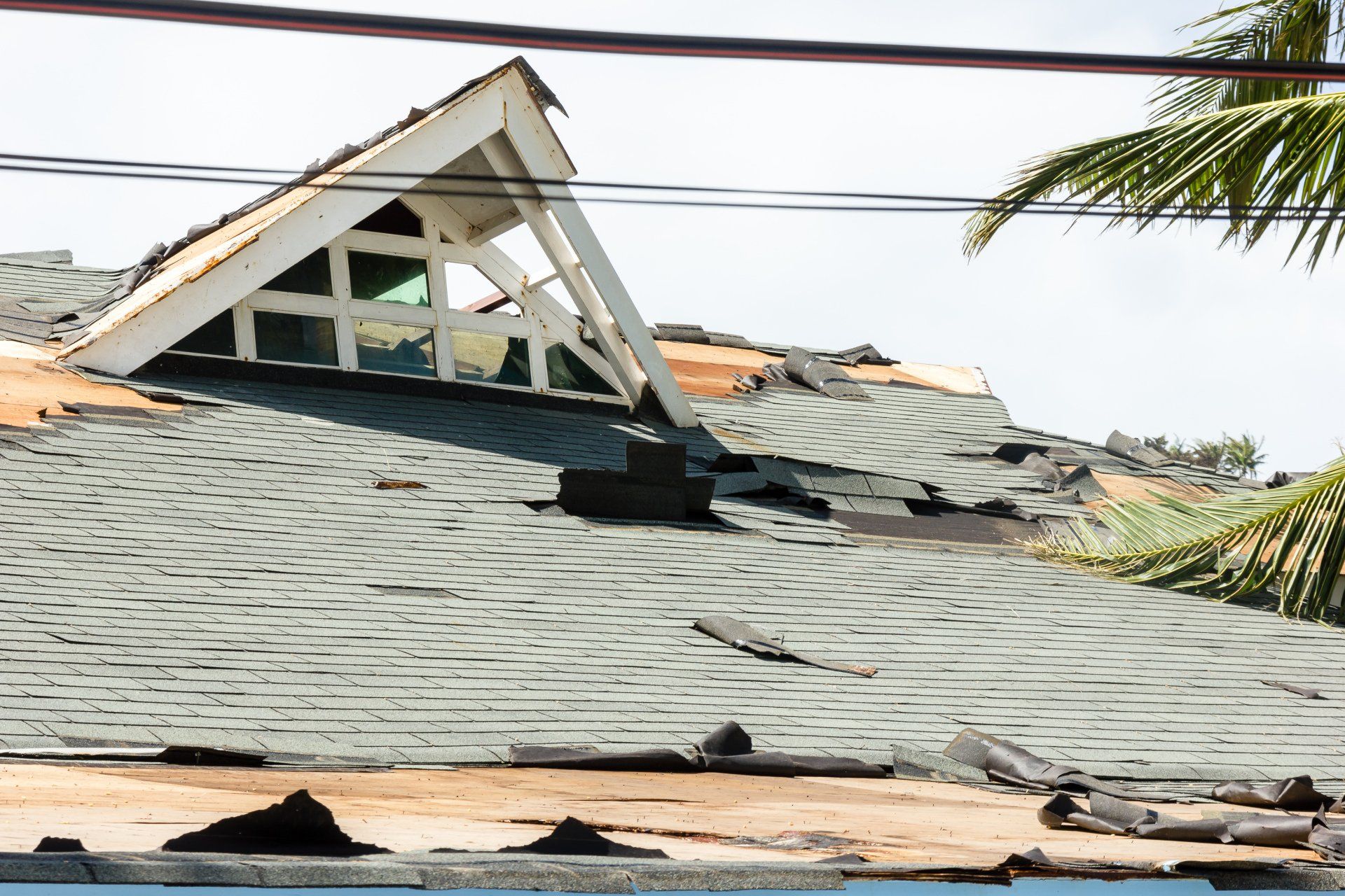 image of roof storm damage