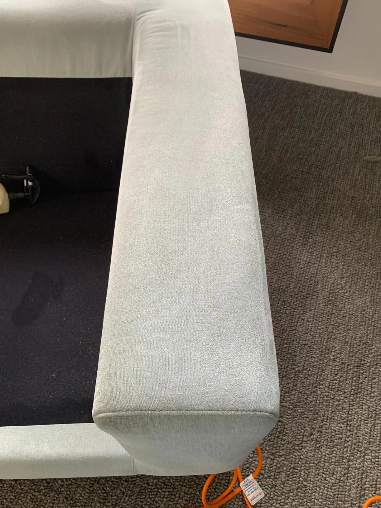 Clean, Beige Carpet With a Bed and Patterned Bedding — Dryology Carpet Cleaning in Merewether, NSW