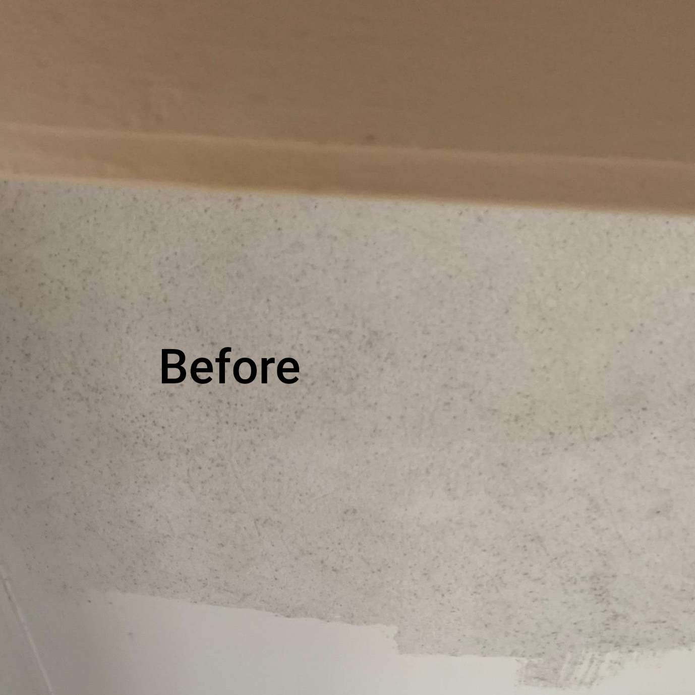A Section of a Bathroom Wall Labeled Before — Dryology Carpet Cleaning in Lake Macquarie, NSW