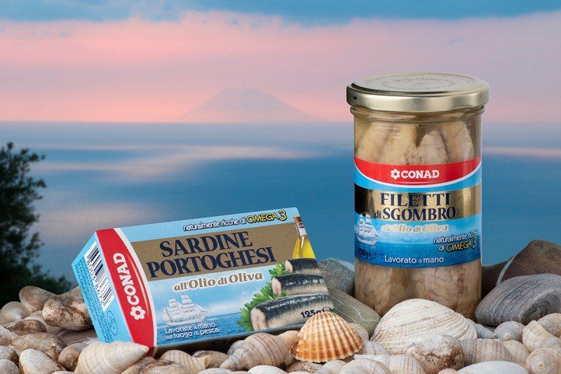 sardine e filetti di sgombro Conad