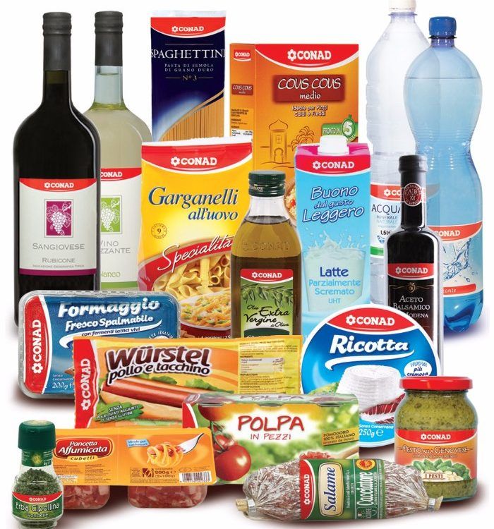 prodotti alimentari a marchio Conad