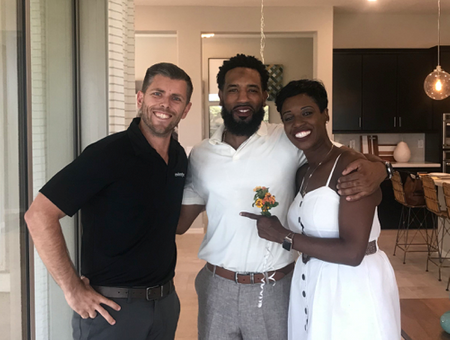 New Home Construction Diante and Janis Hodge and Sales Consultant William Ryan Homes Phoenix