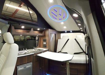 interior of campervan