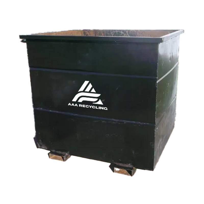 a black bin with aaa recycling written on it