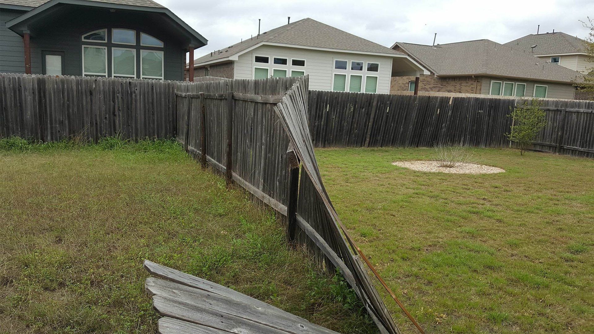 Old Broken Wood Fence