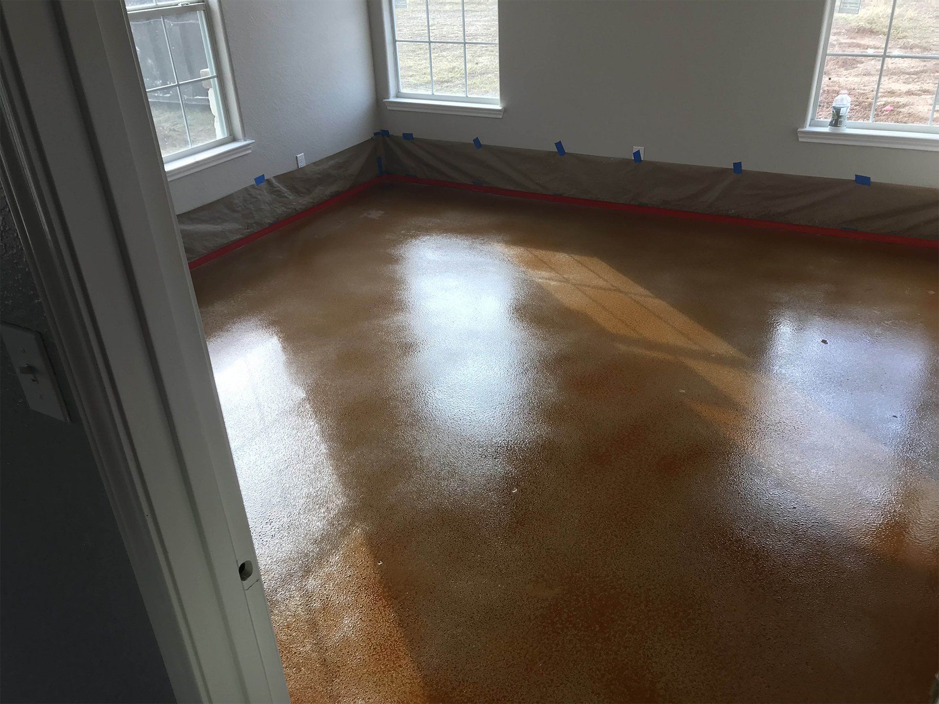 Newly Applied Epoxy on Floor