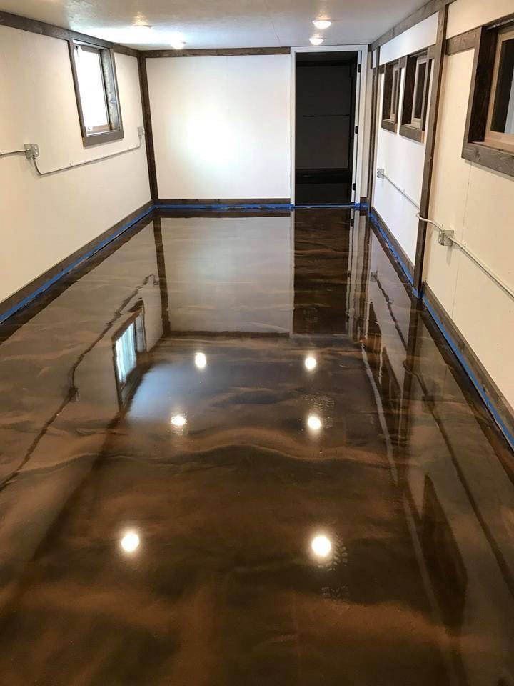 After Applying Epoxy on Concrete Floor