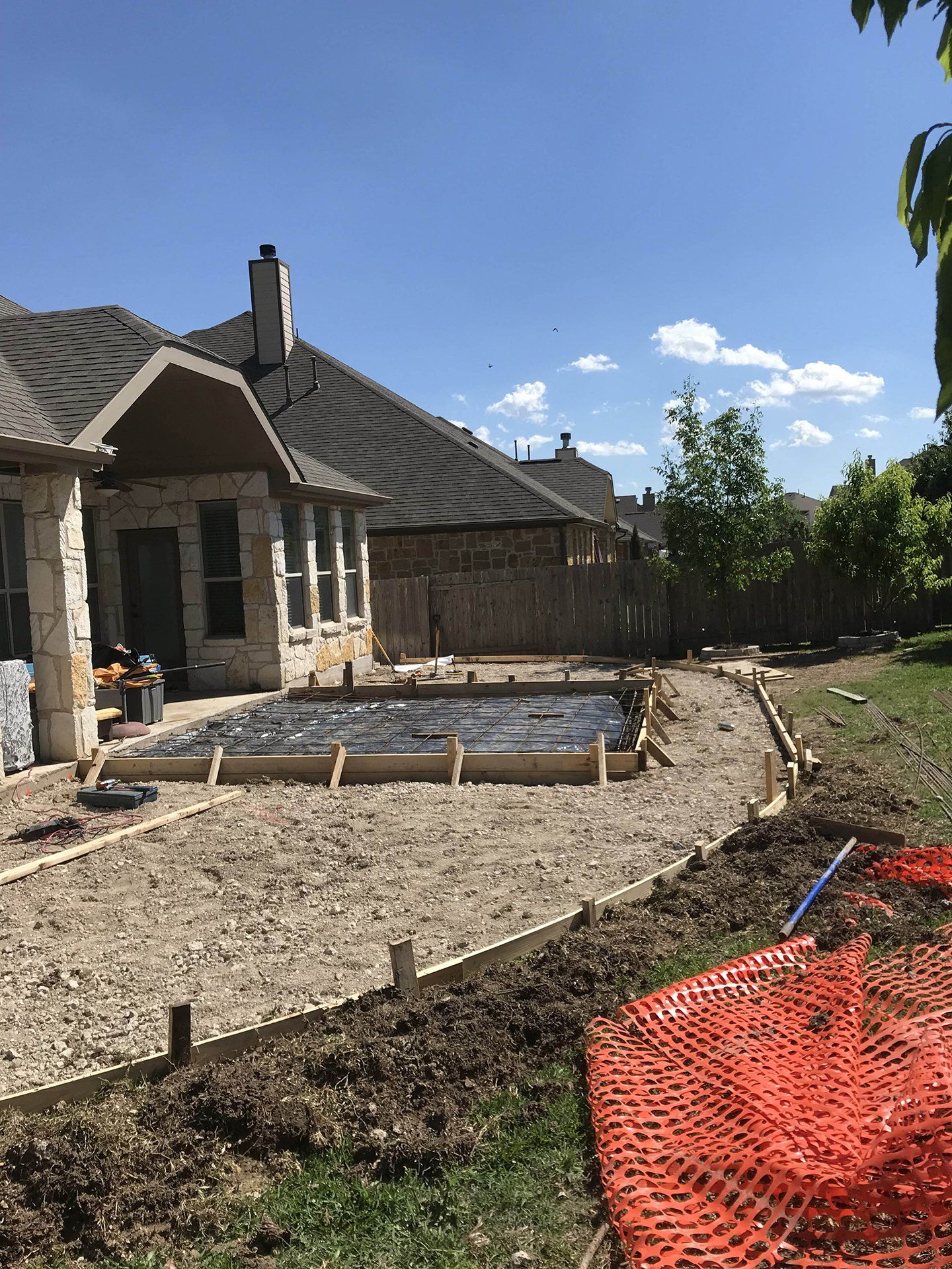Before Concrete Patio Installation