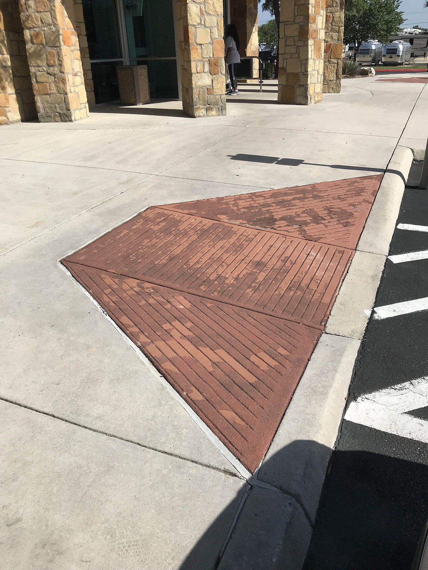 Before Cleaning a Walkway Ramp Slope