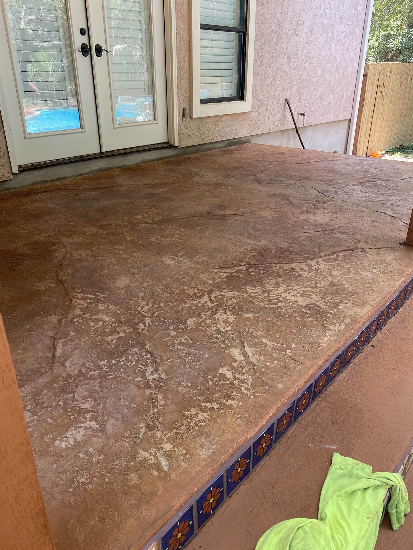 Before Applying Epoxy on Porch Floor