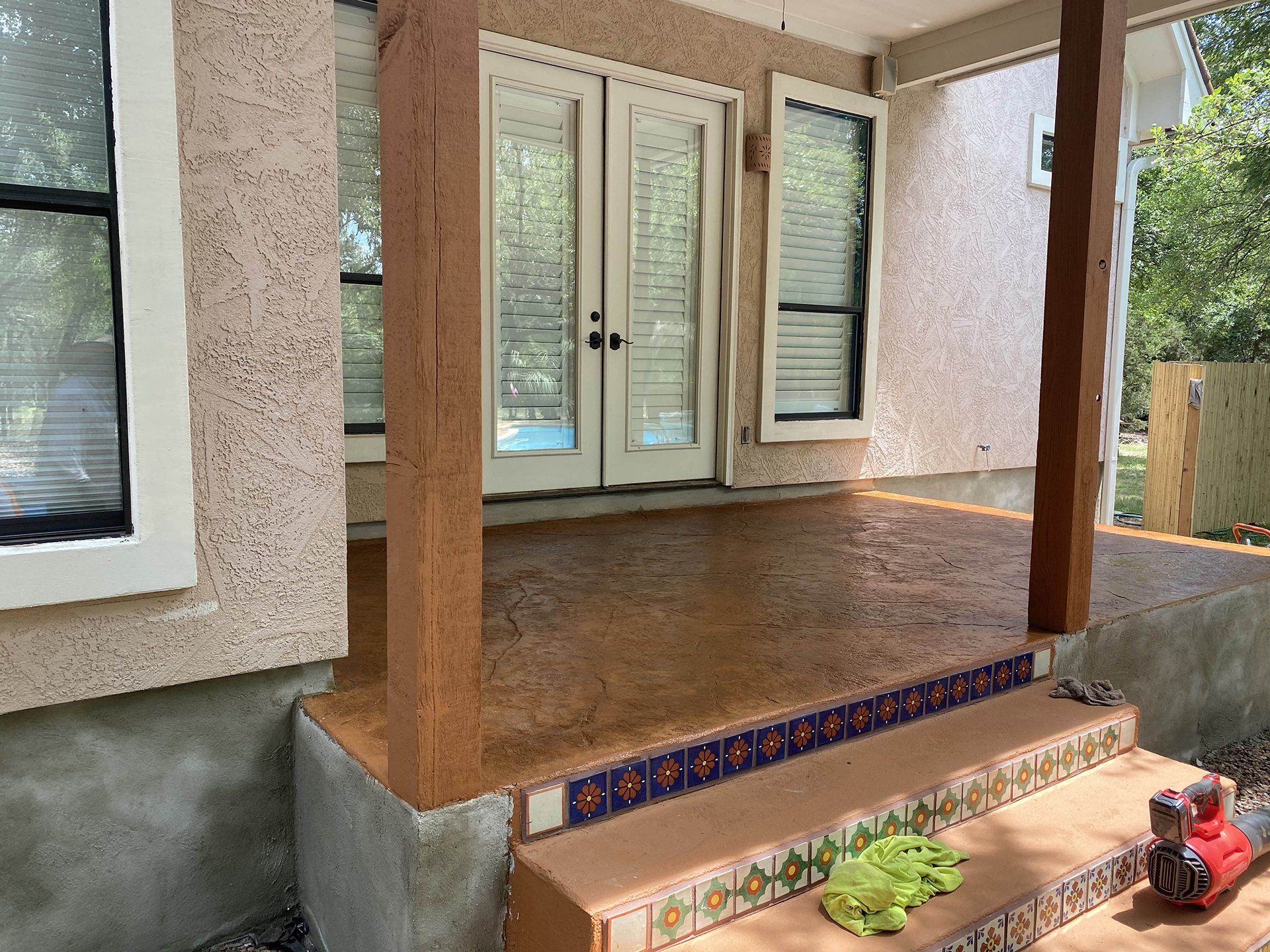 After Applying Epoxy on Porch Floor