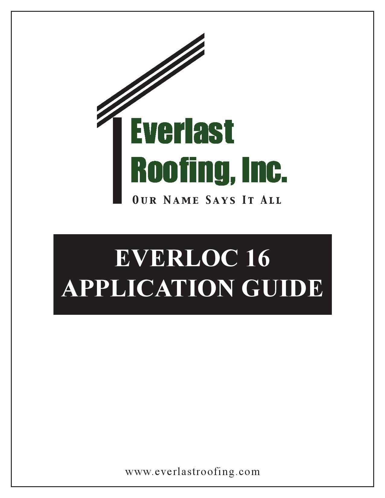 Everlast roofing inc. everloc 16 application guide