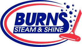 burns steam and shine logo hutchinson ks
