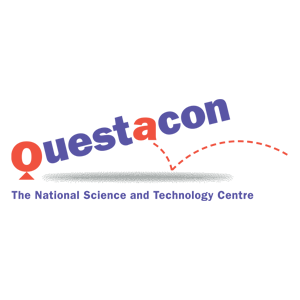 A logo for questacon the national science and technology centre