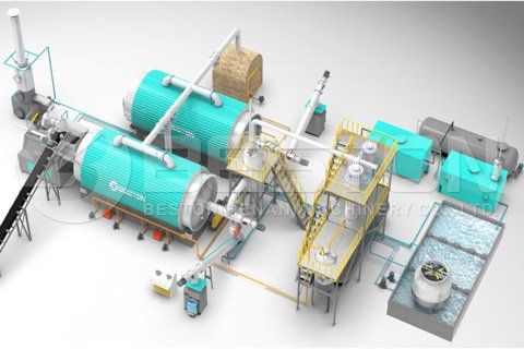 Beston Rubber Pyrolysis Plant for Sale