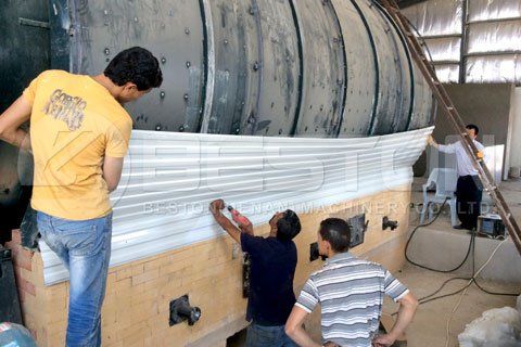 Installation of Beston Tyre Pyrolysis Plant