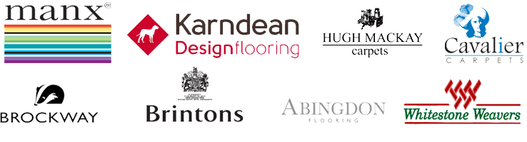 logos of manx, Karndean Designflooring, Hugh Mackay, Cavalier, Brockway, Brintons Fine Carpet, Abingdon, Whitestone Weavers