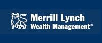 the merrill lynch wealth management logo is on a blue background