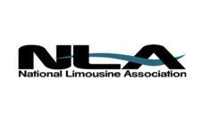 the logo for the national limousine association is black and blue