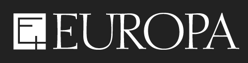 EUROPA logo in white on a black background, with a stylized E icon.