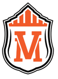 Orange and black shield logo with a large “M” and stylized crown/roof top
