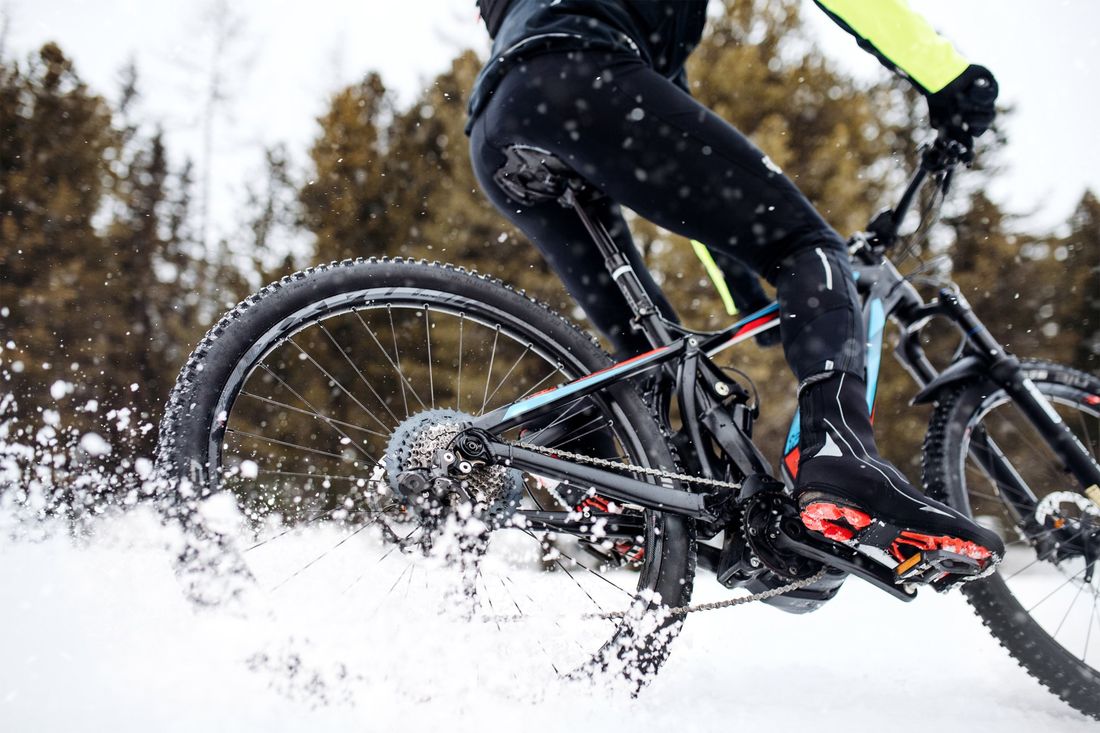 mountain bike sulla neve