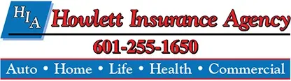 Logo for Howlett Insurance Agency with contact info and services: Auto, Home, Life, Health, Commercial.