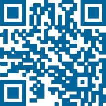 Codice QR blu e bianco.