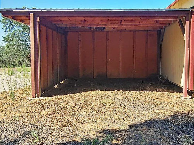 a cleaned out, empty shed