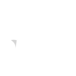 A triangle is floating in the air on a white background.