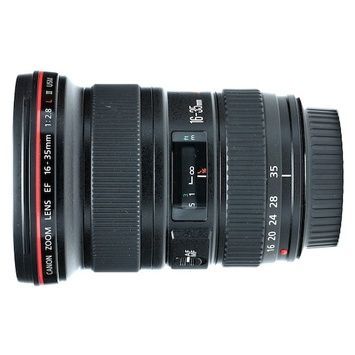 A canon zoom lens is shown on a white background