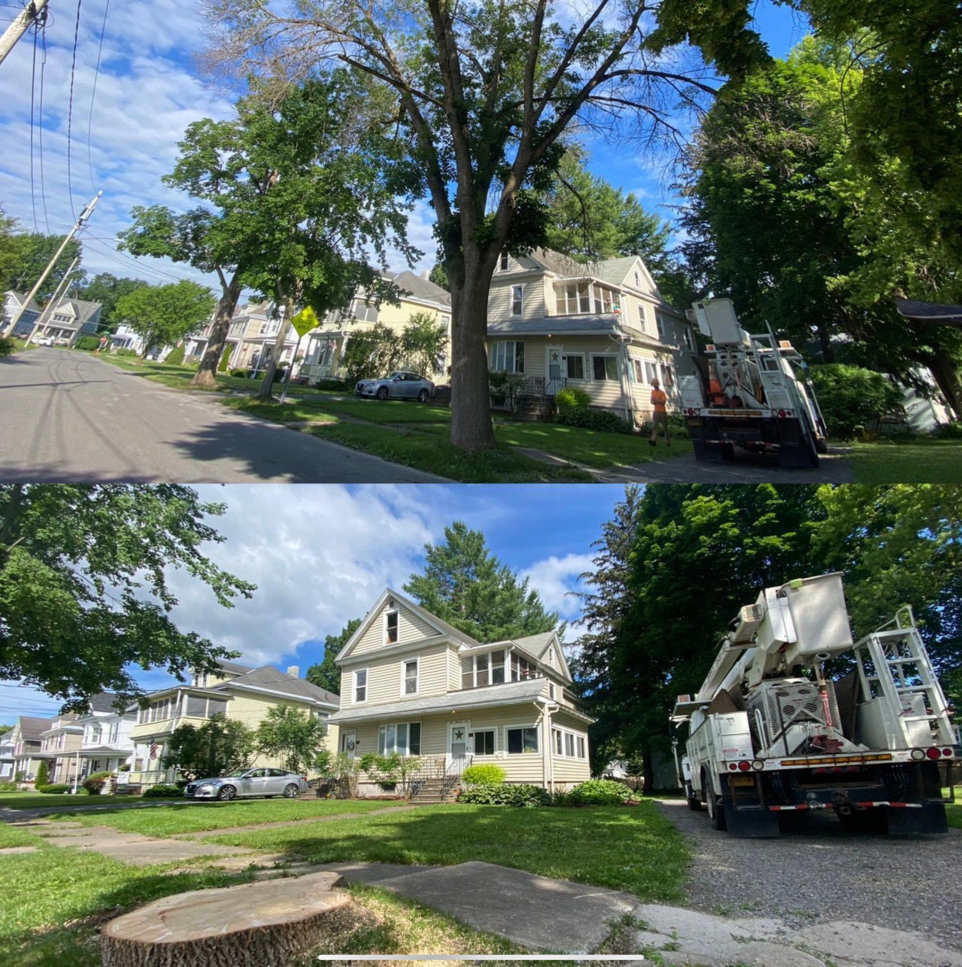 Tree Removal With White Truck - Durhamville, NY - Helmer’s Complete Tree & Landscape