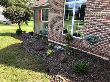 House Lawn With Brick Walls - Durhamville, NY - Helmer’s Complete Tree & Landscape