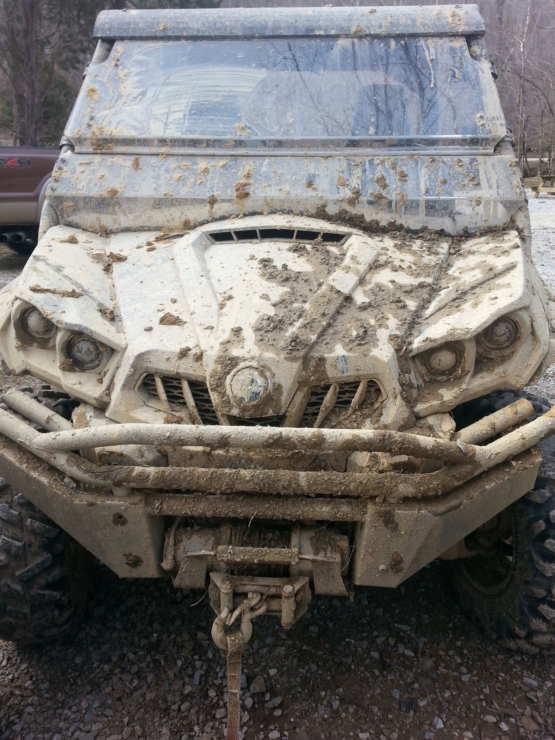 TCP Performance Can Am Commander Mudder Radiator after plugging radiator with Mud