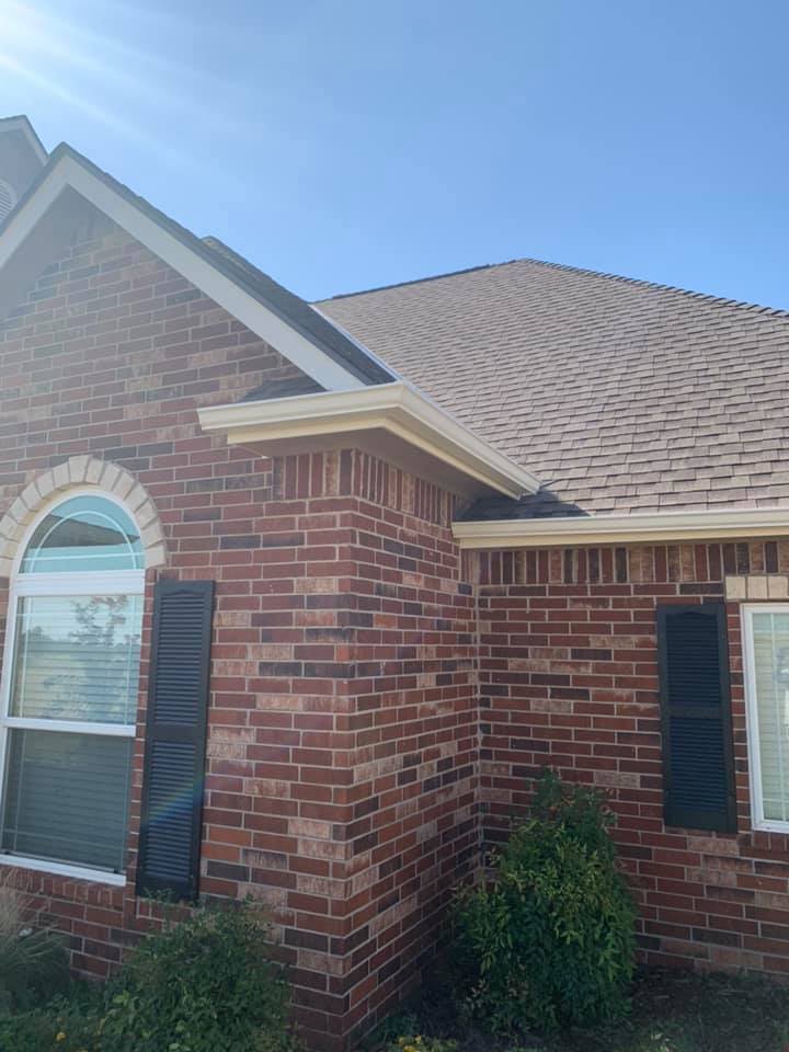 Red Bricks Modern House — Oklahoma City, OK — A-Plus Seamless Guttering LLC