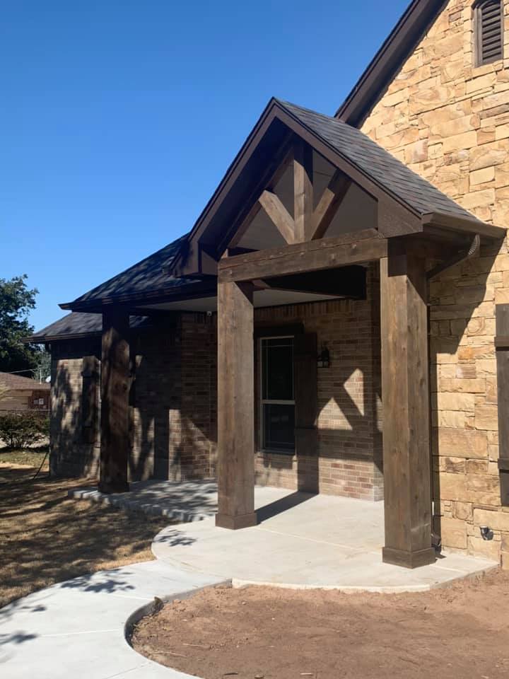 Wooden Front Of House — Oklahoma City, OK — A-Plus Seamless Guttering LLC