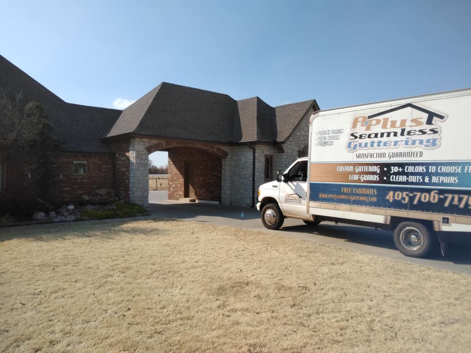 Modern House And Truck — Oklahoma City, OK — A-Plus Seamless Guttering LLC