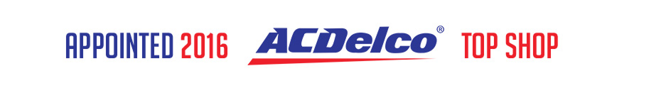 ACDelco Top Shop logo, appointed 2016. Red and blue with white background. | Rick's Automotive