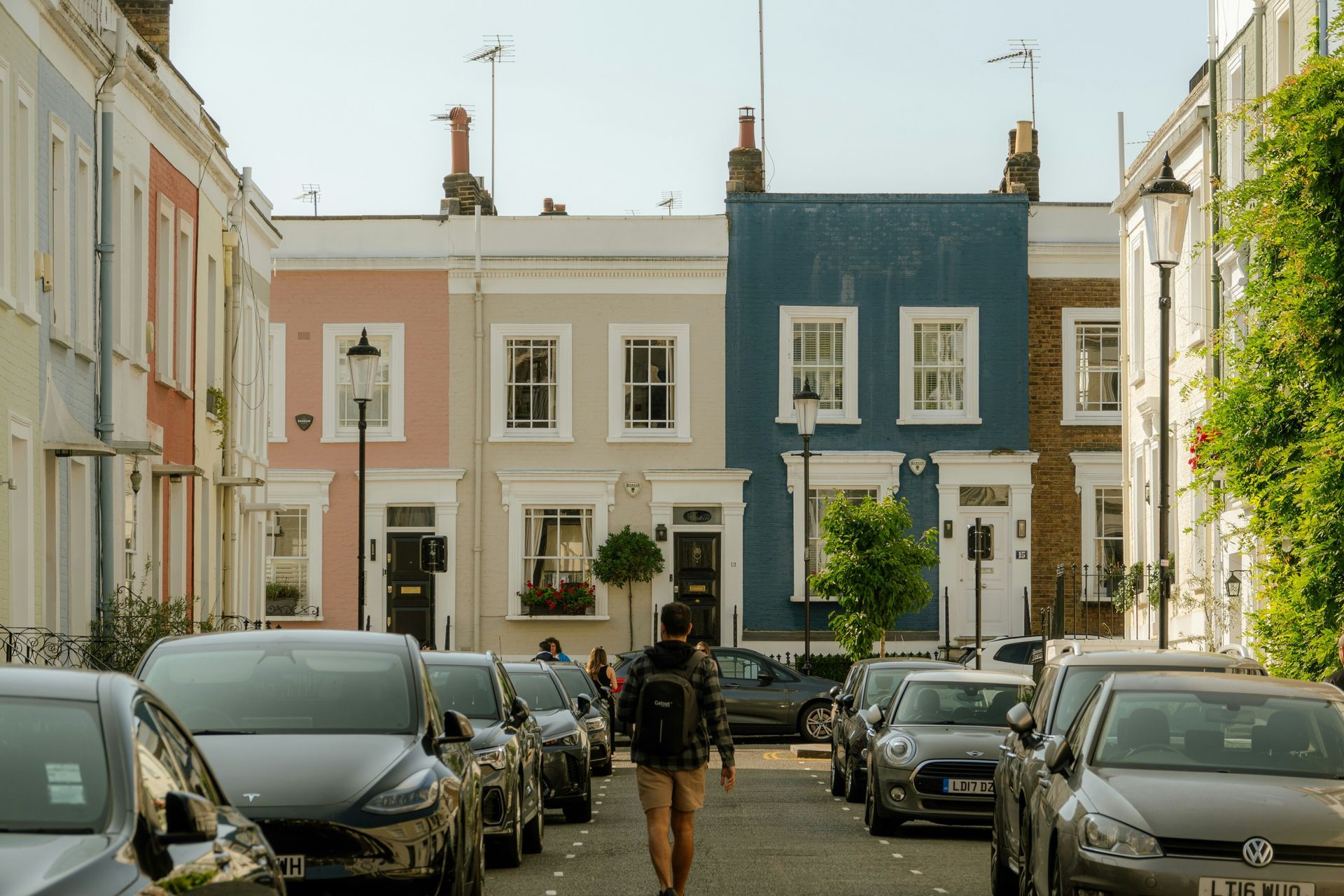 House removals London — Victorian terraced houses in a London residential street served by The London Mover
