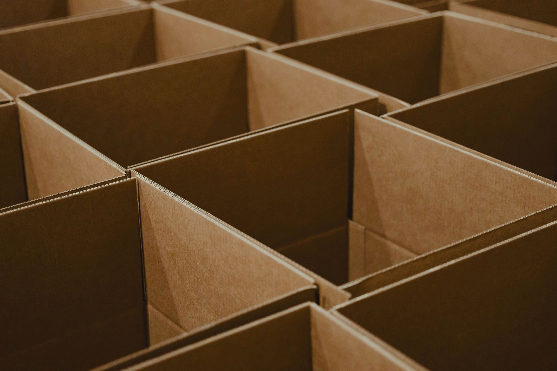 Specialist divided cartons used in The London Mover's professional packing service for London house 