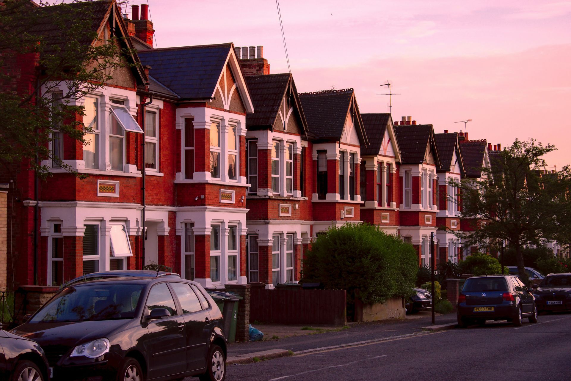 House removals London — Victorian terraced street at dusk served by The London Mover professional mo